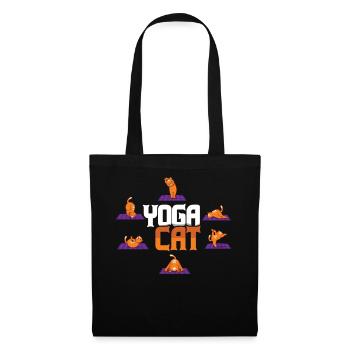 Zen Namaste Animal Meditation Pilates Cat Yoga - Tote Bag - black - Front