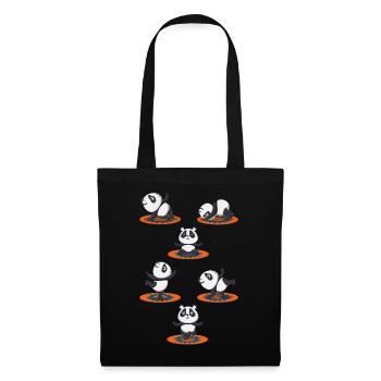 Zen Namaste Animal Meditation Cute Panda Yoga - Stoffbeutel - Schwarz - Vorne