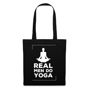 Relax Yoga Zen Mandala Meditate Men Do Yoga - Stoffbeutel - Schwarz - Vorne