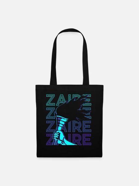 Zaire Kongo Kongolesisch Retro - Stoffbeutel - Schwarz