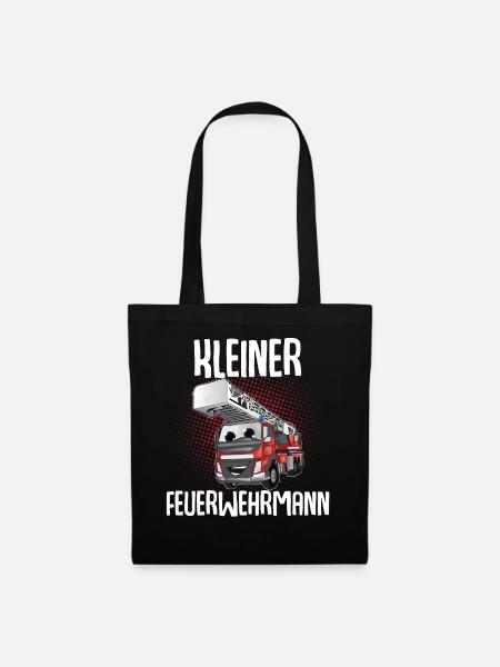 Kleiner Feuerwehrmann - Stoffbeutel - Schwarz