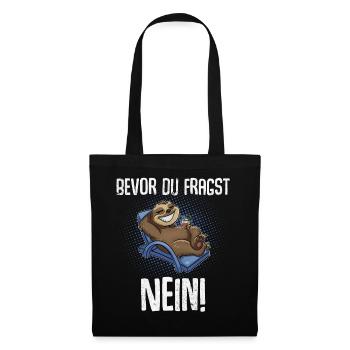 Bevor Du Fragst Nein! - Stoffbeutel - Schwarz - Vorne