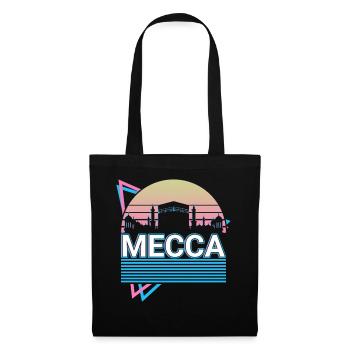 Mecca City Skyline Cityscape Retro - Tote Bag - black - Front