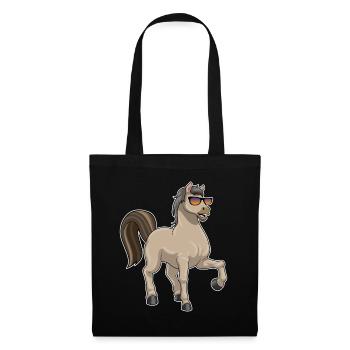 Lunettes de soleil pour chevaux - Sac en tissu - noir - Devant