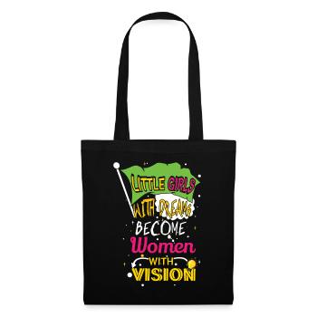 Girls With Dream Féminisme Droits Femmes Égalité - Sac en tissu - noir - Devant