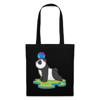 Panda Yoga Fitness Gymnastik - Stoffbeutel - Schwarz - Vorne