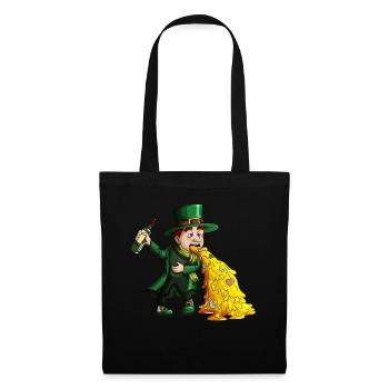 Drôle de lutin buveur pour la Saint-Patrick - Sac en tissu - noir - Devant