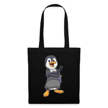 Peigne de coiffeur Pingouin - Sac en tissu - noir - Devant