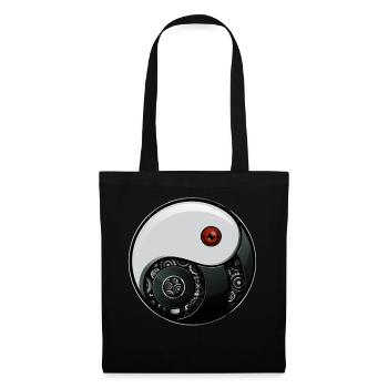 Cyborg Ying Yang Yin Yang Cyber Aesthetics - Tote Bag - black - Front