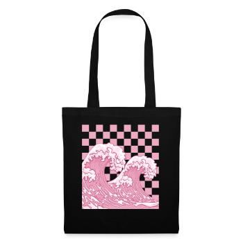 Dänische Pastell-Ästhetik Japanisch - Stoffbeutel - Schwarz - Vorne