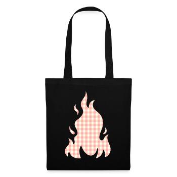 Feu de flamme esthétique pastel danois - Sac en tissu - noir - Devant