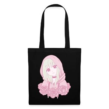 Danish Pastel Aesthetic Sad Anime Girl R - Tote Bag - black - Front