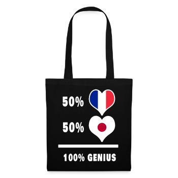 La France et le Japon génie / cadeau - Sac en tissu - noir - Devant