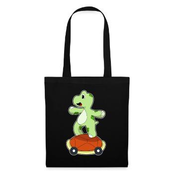 Turtle Skater Skateboard - Tote Bag - black - Front