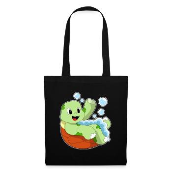 Turtle Bathing Bathtub - Tote Bag - black - Front