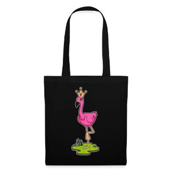 Couronne de flamant rose - Sac en tissu - noir - Devant