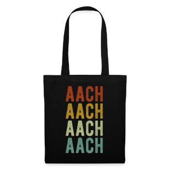 Aach Stadt Retro Vintage - Stoffbeutel - Schwarz - Vorne
