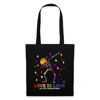 LGBT LGBTQ Dabbing Skeleton - Tote Bag - black - Front
