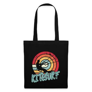 Kitesurfen Kitesurf Kitesurfer Kiteboard - Stoffbeutel - Schwarz - Vorne