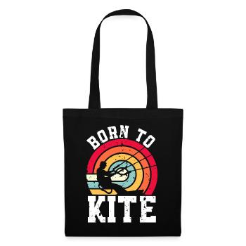 Kitesurfen Kitesurf Kitesurfer Kiteboard - Stoffbeutel - Schwarz - Vorne
