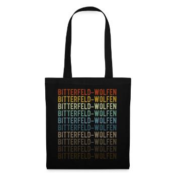 Bitterfeld-Wolfen Stadt Retro Vintage - Stoffbeutel - Schwarz - Vorne