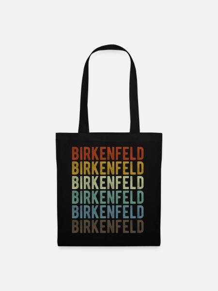 Birkenfeld Stadt Retro Vintage - Stoffbeutel - Schwarz