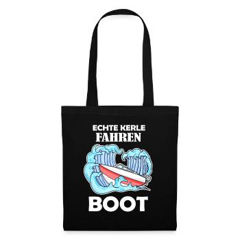 Boote Motorboot Kapitän Boot Seefahrt Geschenk - Stoffbeutel - Schwarz - Vorne