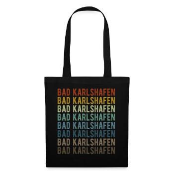 Bad Karlshafen Stadt Retro Vintage - Stoffbeutel - Schwarz - Vorne