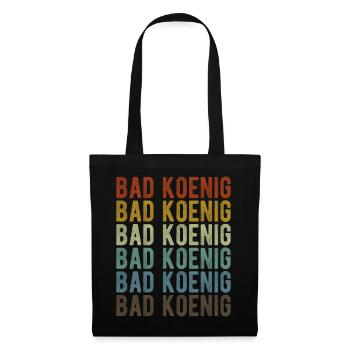 Bad Koenig Stadt Retro Vintage - Stoffbeutel - Schwarz - Vorne