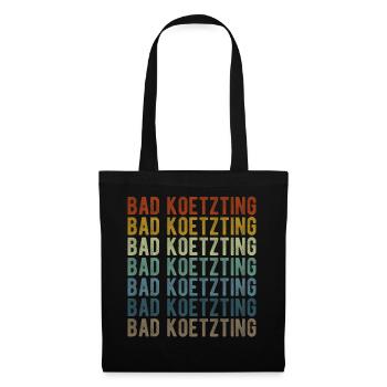 Bad Koetzting Stadt Retro Vintage - Stoffbeutel - Schwarz - Vorne