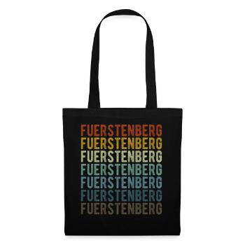 Fuerstenberg Stadt Retro Vintage - Stoffbeutel - Schwarz - Vorne