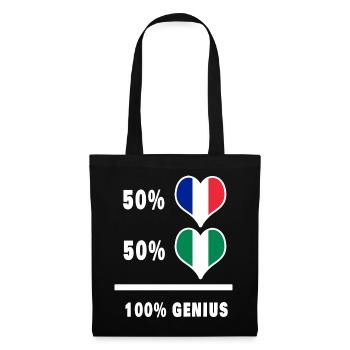 La France et le Nigéria génie / cadeau - Sac en tissu - noir - Devant