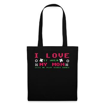 J’aime ma mère Jouer aux jeux vidéo Amateurs de jeux - Sac en tissu - noir - Devant