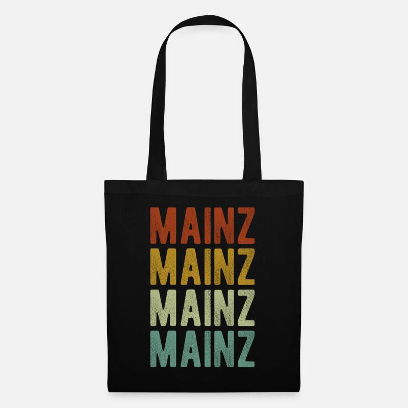 Mainz Stadt Retro Vintage - Stoffbeutel - Schwarz