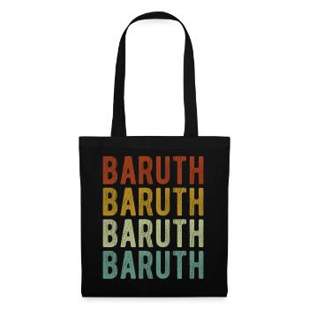 Baruth Stadt Retro Vintage - Stoffbeutel - Schwarz - Vorne