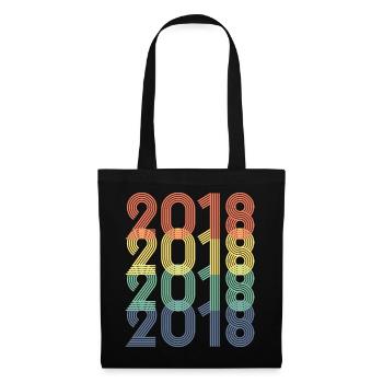Cool Retro 2018, 5 Years Old, 5th Birthday Kids - Tote Bag - black - Front