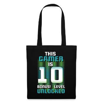 This Gamer Is Video Game Lover Gamer Age 10 - Stoffbeutel - Schwarz - Vorne