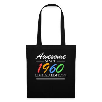 1960 - Jahrgang 1960 - Fantastisch seit 1960 - Stoffbeutel - Schwarz - Vorne