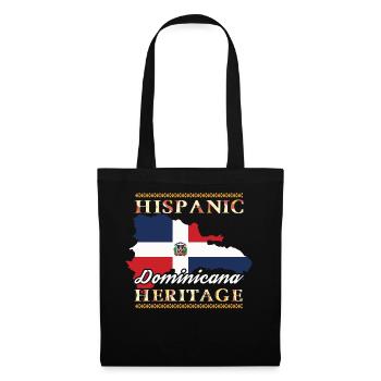 Dominican Republic Hispanic Heritage Month - Stoffbeutel - Schwarz - Vorne