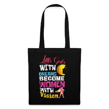 Fille avec rêve Féminisme Droits Femmes Égalité - Sac en tissu - noir - Devant