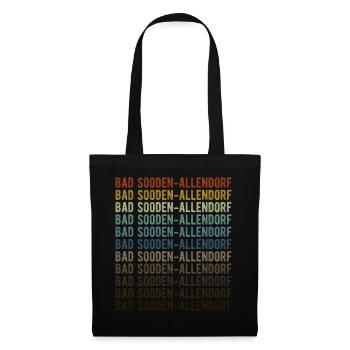 Bad Sooden-Allendorf Ville Rétro Vintage - Sac en tissu - noir - Devant