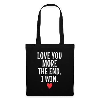 Je t’aime plus à la fin je gagne la Saint-Valentin - Sac en tissu - noir - Devant