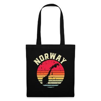 Norwegen - Stoffbeutel - Schwarz - Vorne