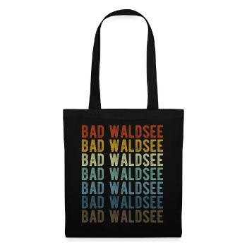Bad Waldsee Stadt Retro Vintage - Stoffbeutel - Schwarz - Vorne