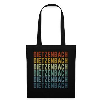 Dietzenbach Stadt Retro Vintage - Stoffbeutel - Schwarz - Vorne