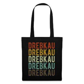 Drebkau Stadt Retro Vintage - Stoffbeutel - Schwarz - Vorne