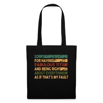 Désolé je suis fabuleux - Sac en tissu - noir - Devant