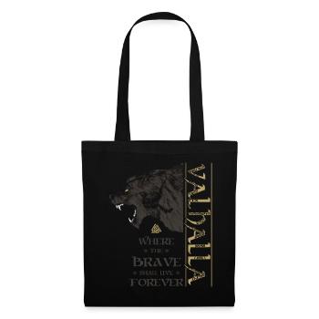 Valhalla Viking Bear Grizzly Bear Wotan Nœuds - Sac en tissu - noir - Devant