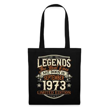 Septembre 1973 Anniversaire de naissance - Sac en tissu - noir - Devant