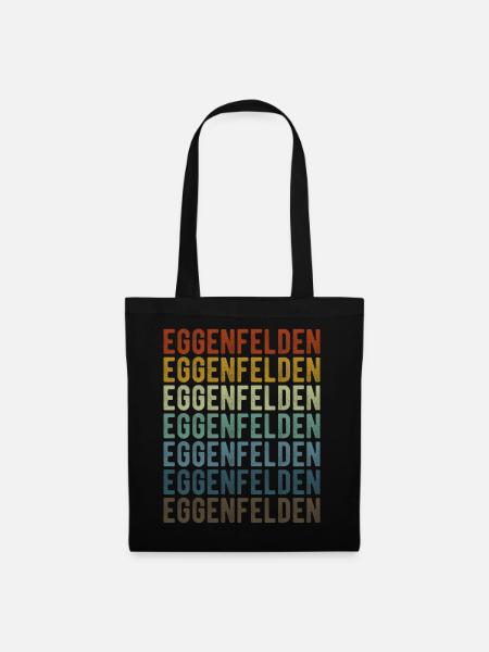 Eggenfelden Stadt Retro Vintage - Stoffbeutel - Schwarz
